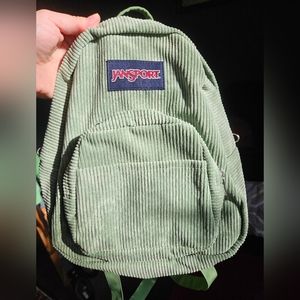 Jansport Frosted Sage Corduroy mini backpack